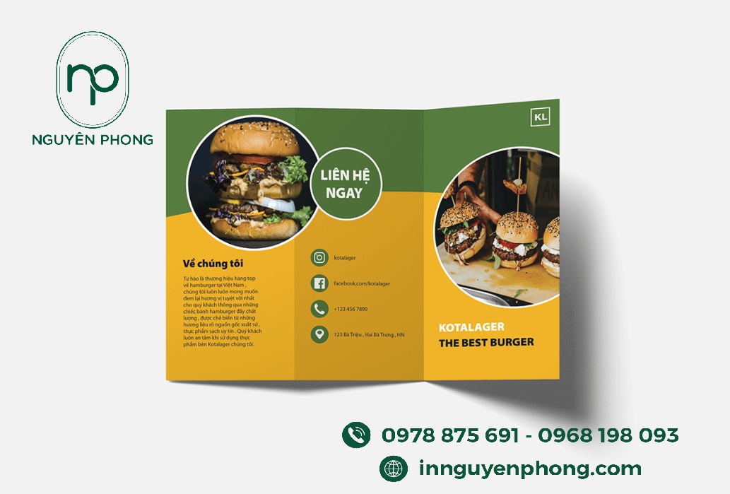 Leaflet giới thiệu nhà hàng địa phương